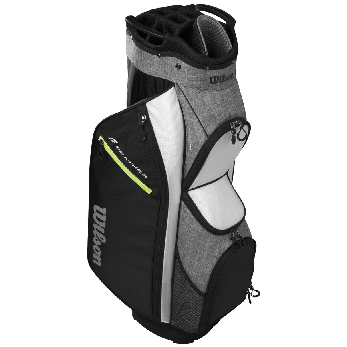 Wilson Feather Cartbag, Schwarz / Grau / Weiß - Golflaedchen.de