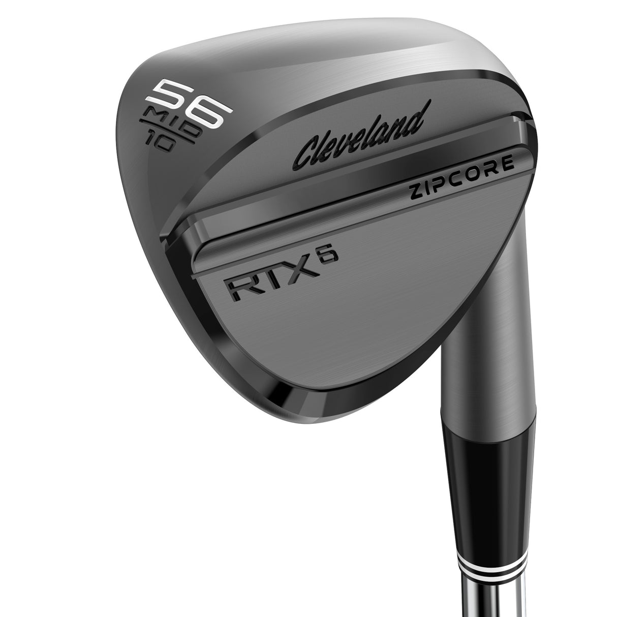 Cleveland RTX6 ZipCore Wedge, Black Satin, Stahlschaft, Herren Rechtshand - Golflaedchen.de