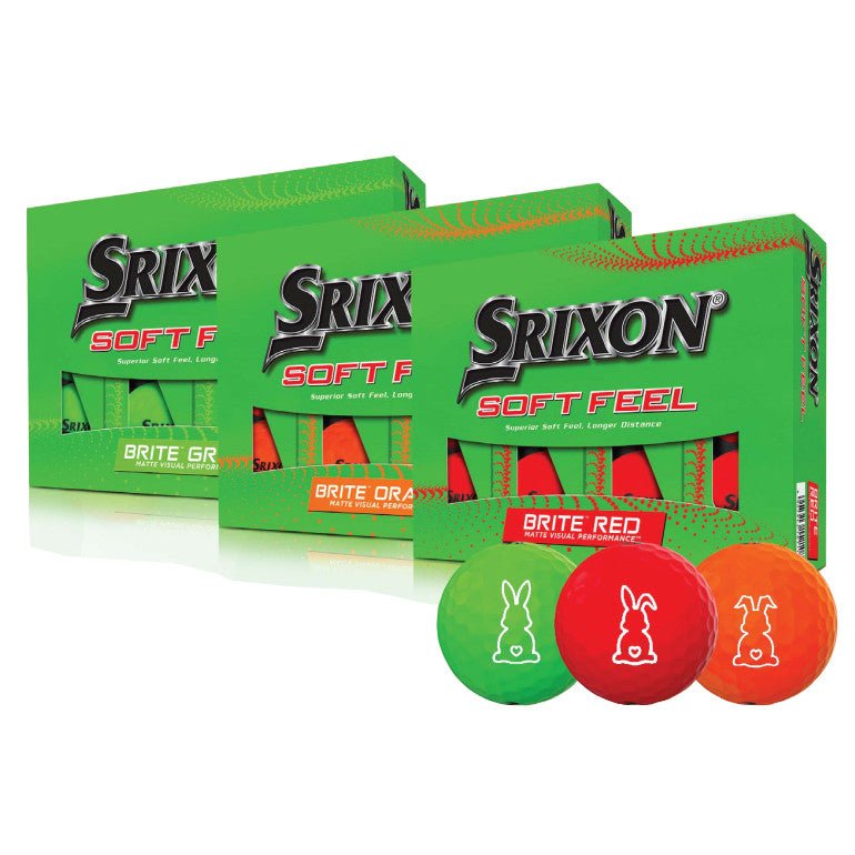 Srixon Soft Feel Brite Easter Bunny Motiv Golfbälle, 12 Stück - Golflaedchen.de