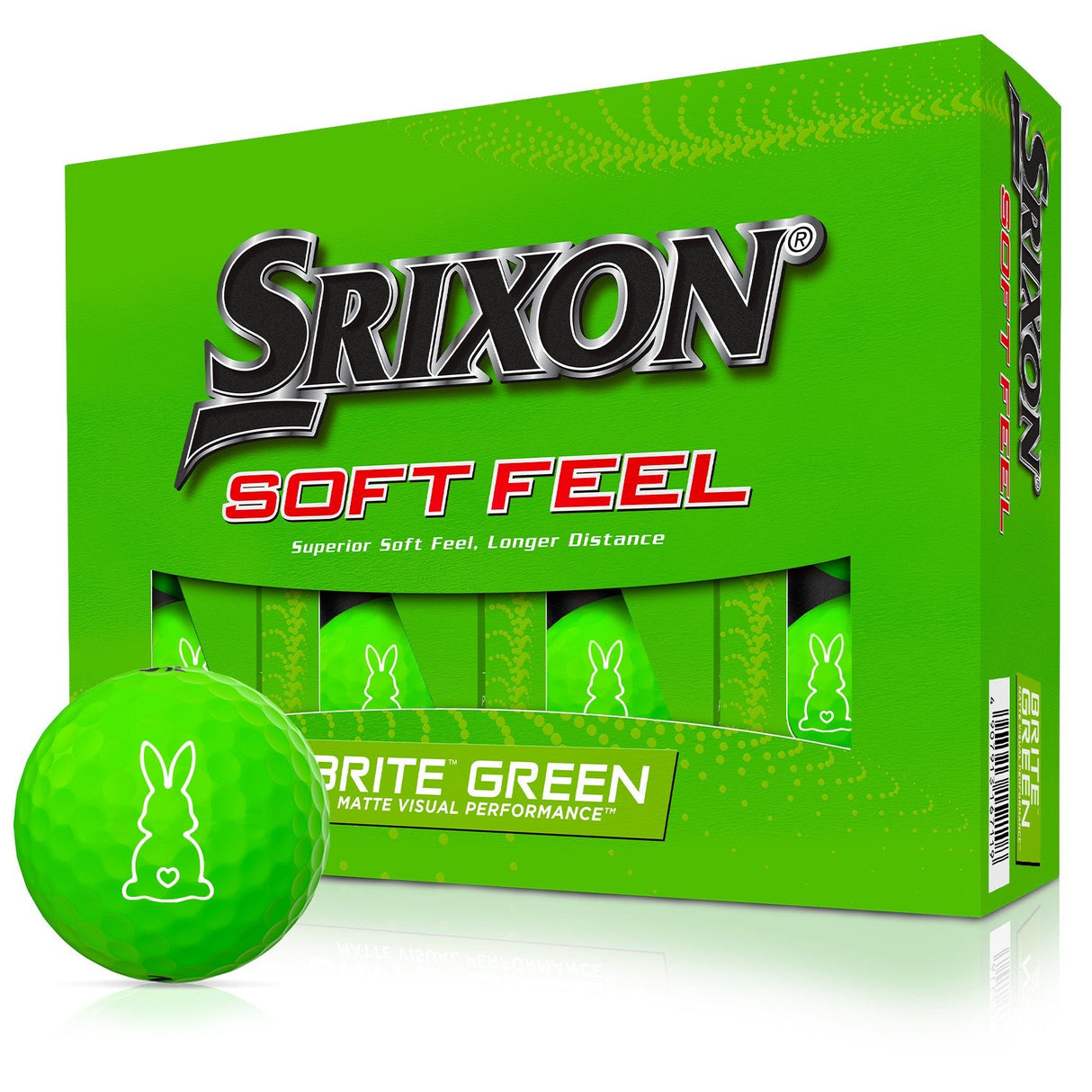 Srixon Soft Feel Brite Easter Bunny Motiv Golfbälle, 12 Stück - Golflaedchen.de