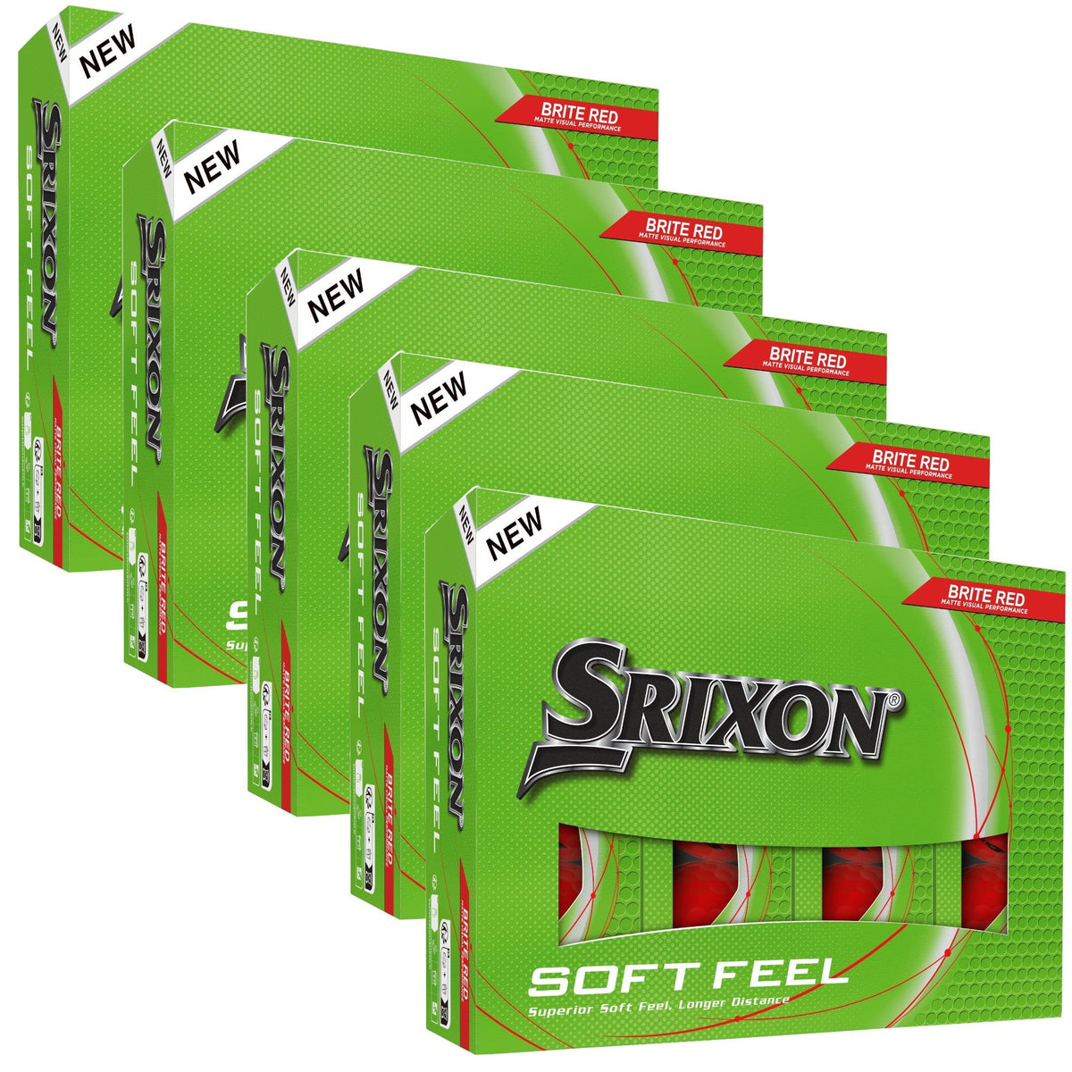 Srixon 2026 Soft Feel Golfbälle, Rot, Vorteilspack, 60 Stück - Golflaedchen.de