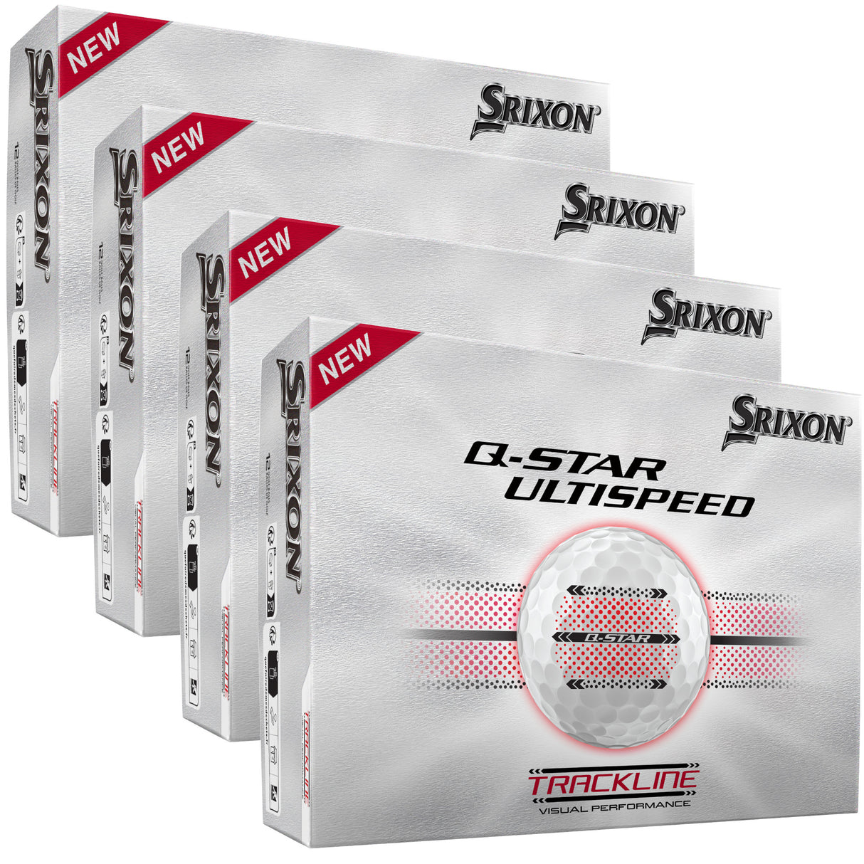 Srixon 2026 Q - Star UltiSpeed Trackline Golfbälle, Weiß, Vorteilspack, 48 Stück - Golflaedchen.de
