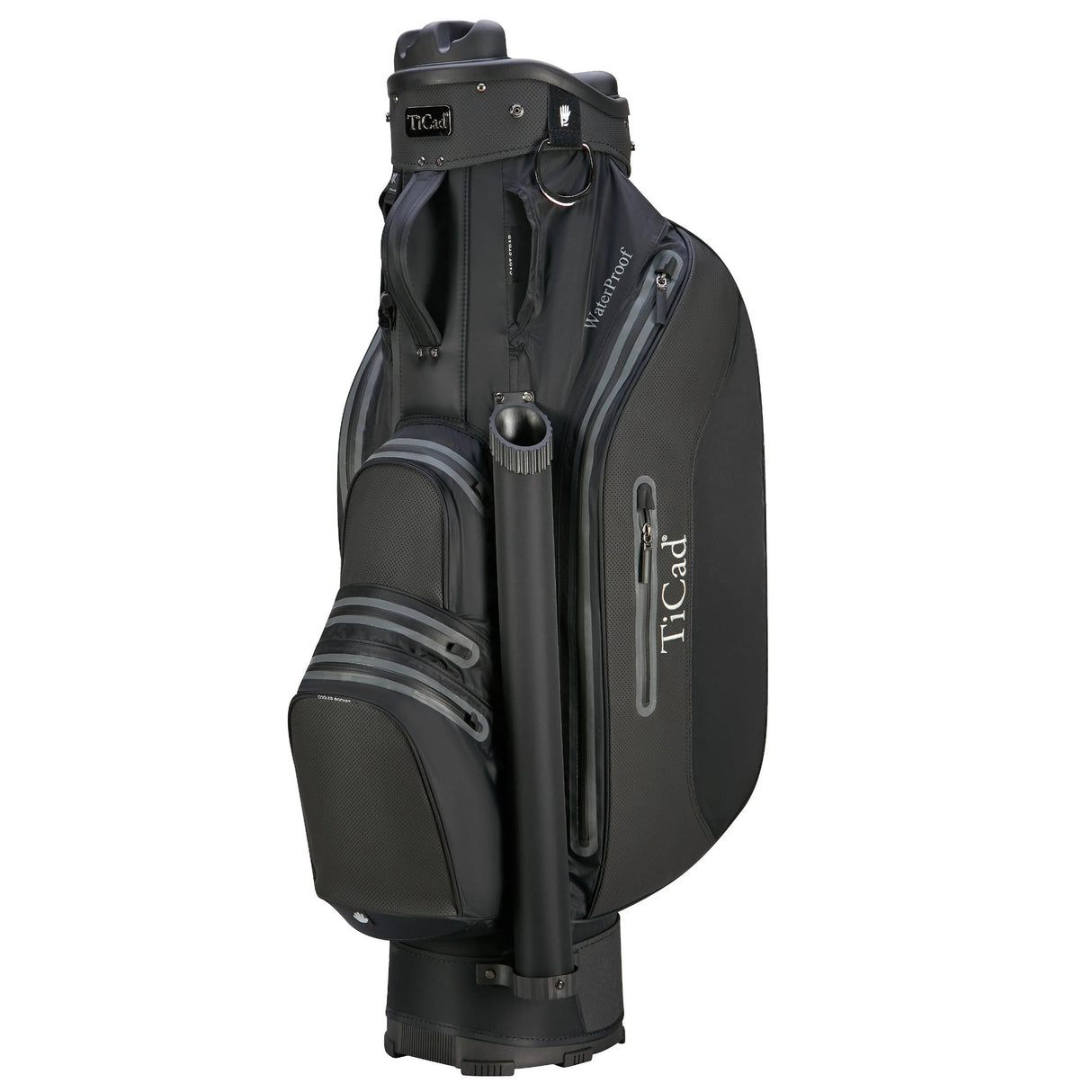 TiCad QO 9 Premium Waterproof Cartbag, Schwarz - Golflaedchen.de