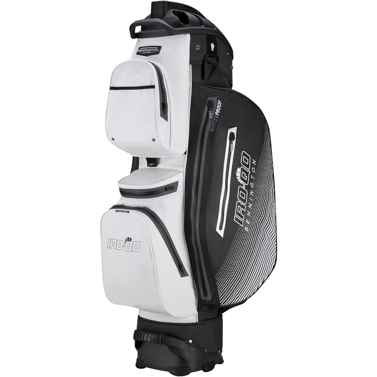 Bennington 2025 DRY IRO Quiet Organizer 14 (QO 14) Waterproof Cartbag, Black / White - Golflaedchen.de