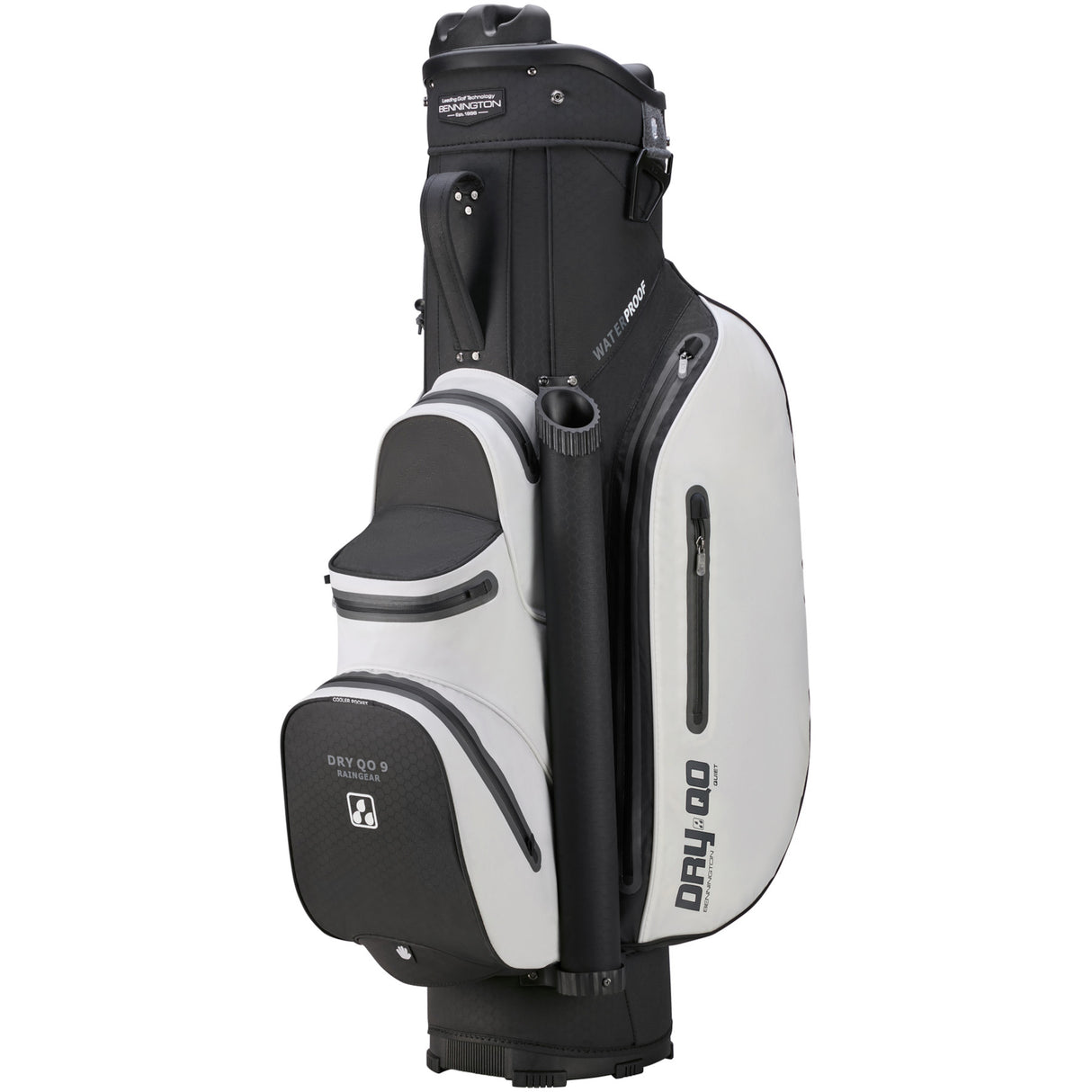 Bennington 2025 DRY Quiet Organizer 9 (QO 9) Waterproof Cartbag, White / Black - Golflaedchen.de