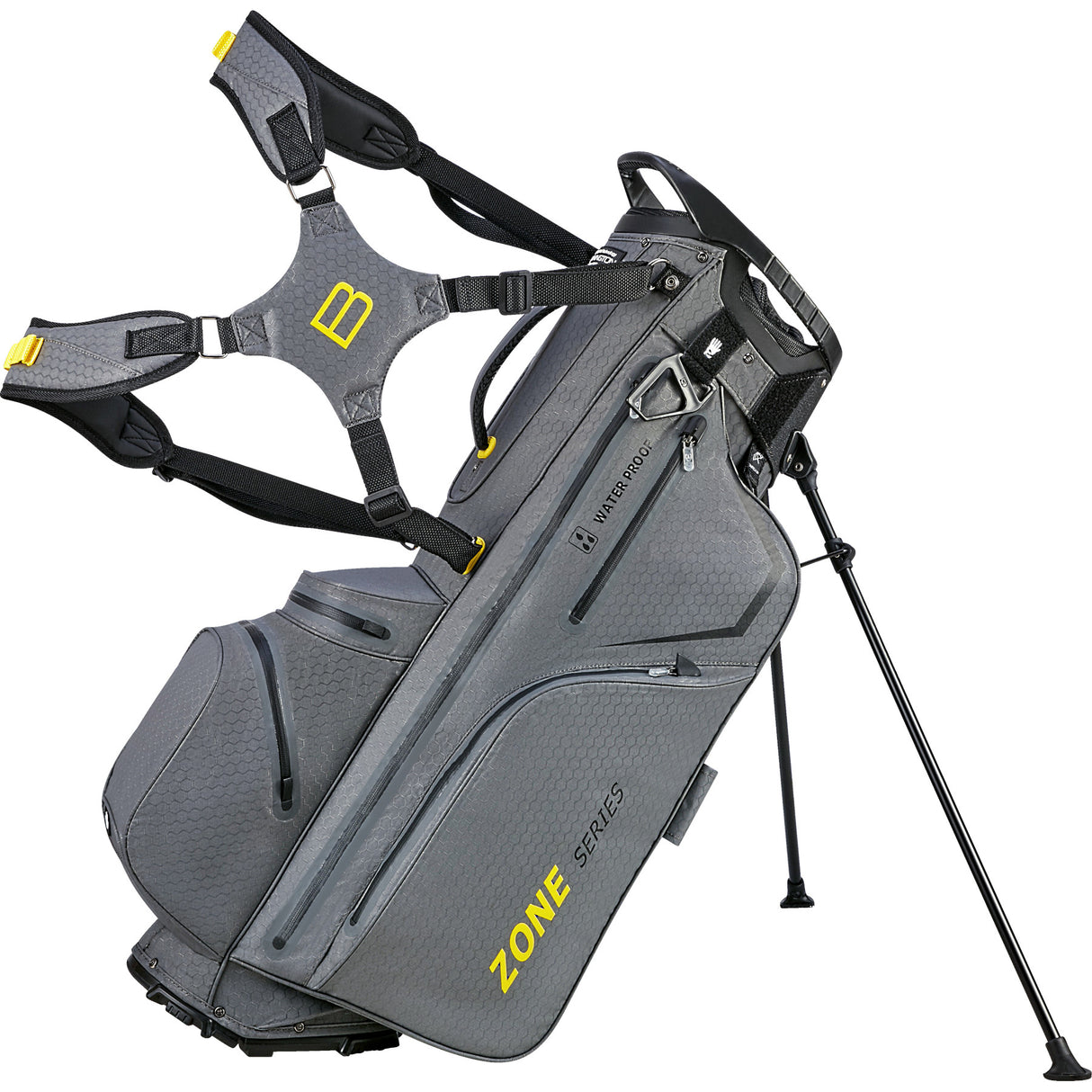 Bennington 2025 Zone 14 Waterproof Standbag, Canon Grey / Yellow - Golflaedchen.de
