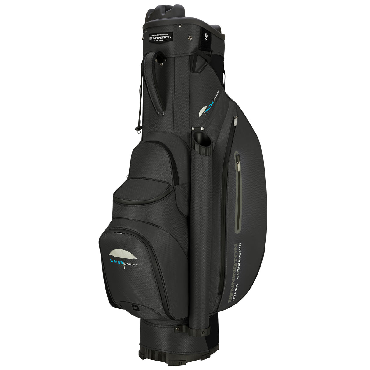 Bennington 2026 Quiet Organizer 9 (QO 9) Water Resistant Cartbag, Schwarz, +2 inch höher - Golflaedchen.de