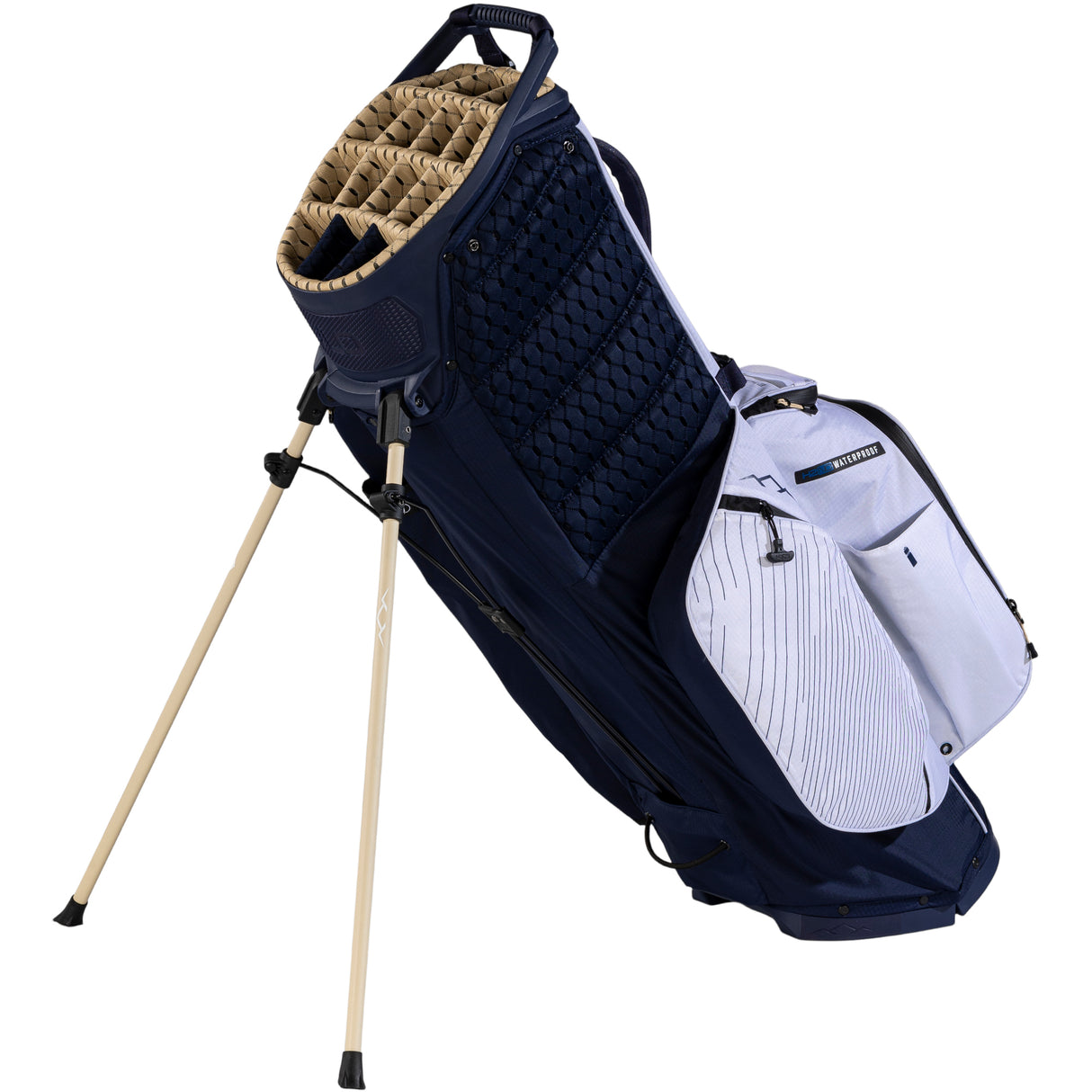 Sun Mountain 2026 H2NO 14 - Way Waterproof Hybrid Standbag, Navy / Gold / White - Golflaedchen.de
