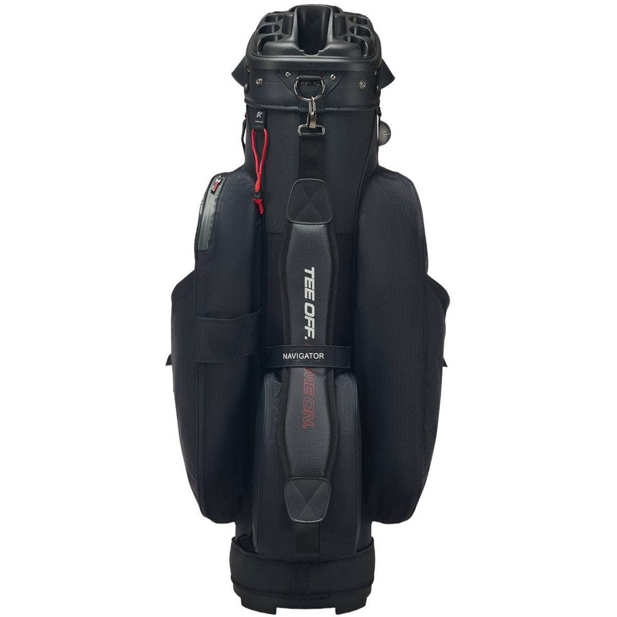 Rydz Gear Navigator QO14 Waterproof Cartbag, Schwarz / Grau / Rot - Golflaedchen.de