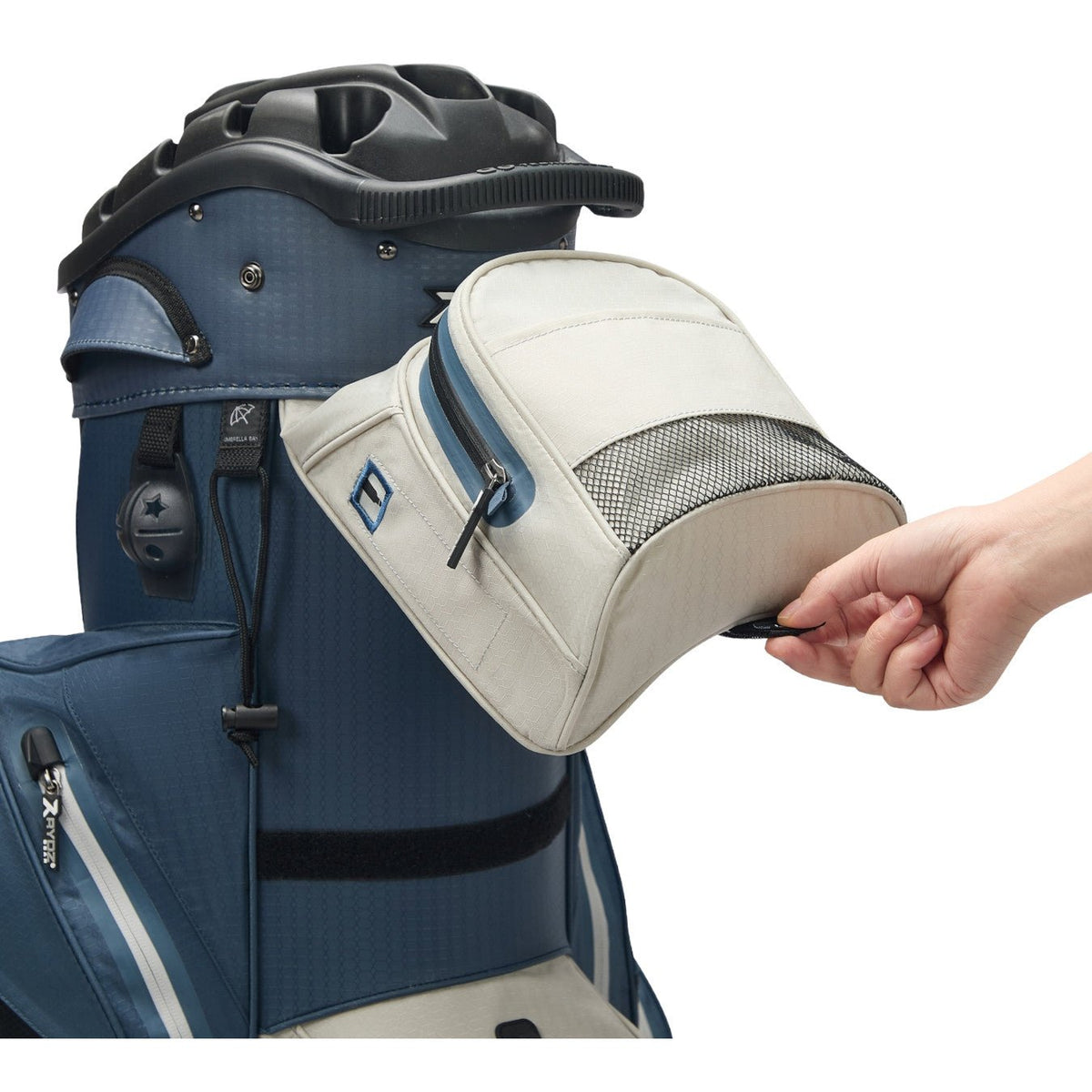 Rydz Gear Navigator QO14 Waterproof Cartbag, Navy / Silbergrau - Golflaedchen.de