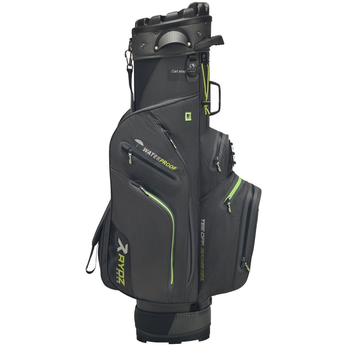 Rydz Skipper QO9 Waterproof Cartbag, Anthrazit / Grün