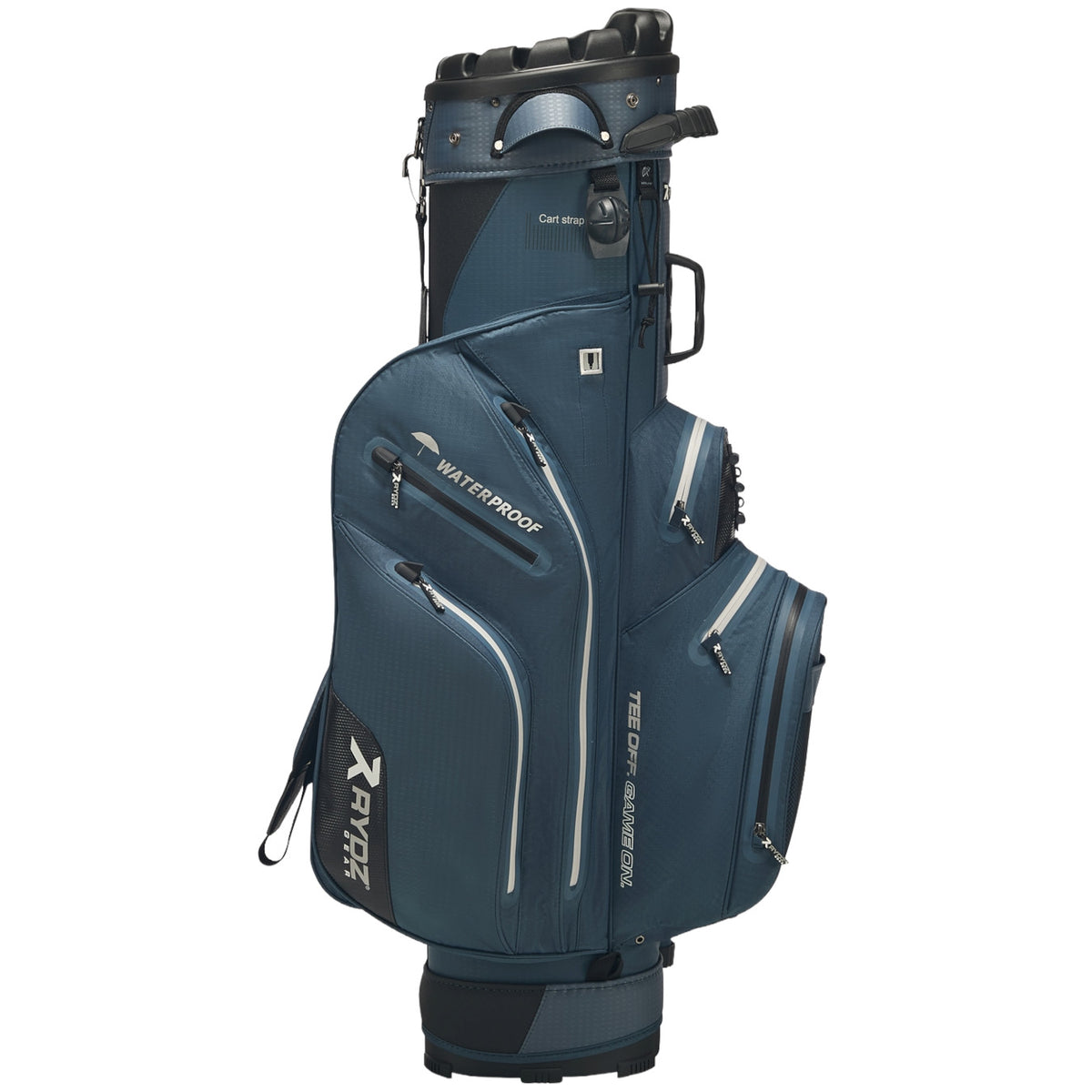 Rydz Skipper QO9 Waterproof Cartbag, Navy / Silbergrau