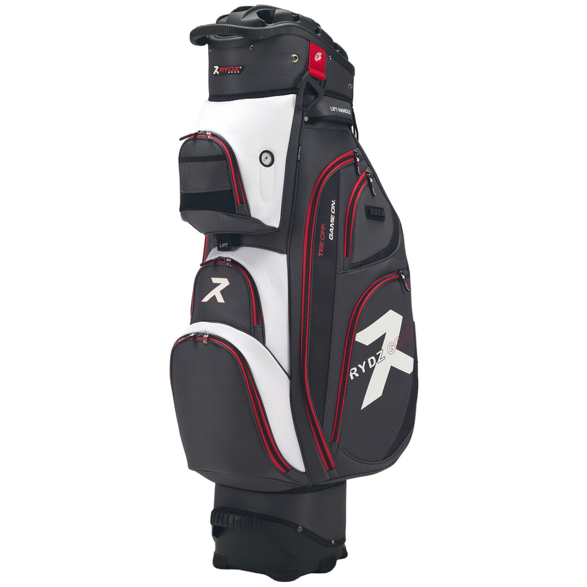 Rydz Gear Speedy B. QO14 Cartbag, Anthrazit / Weiß / Rot