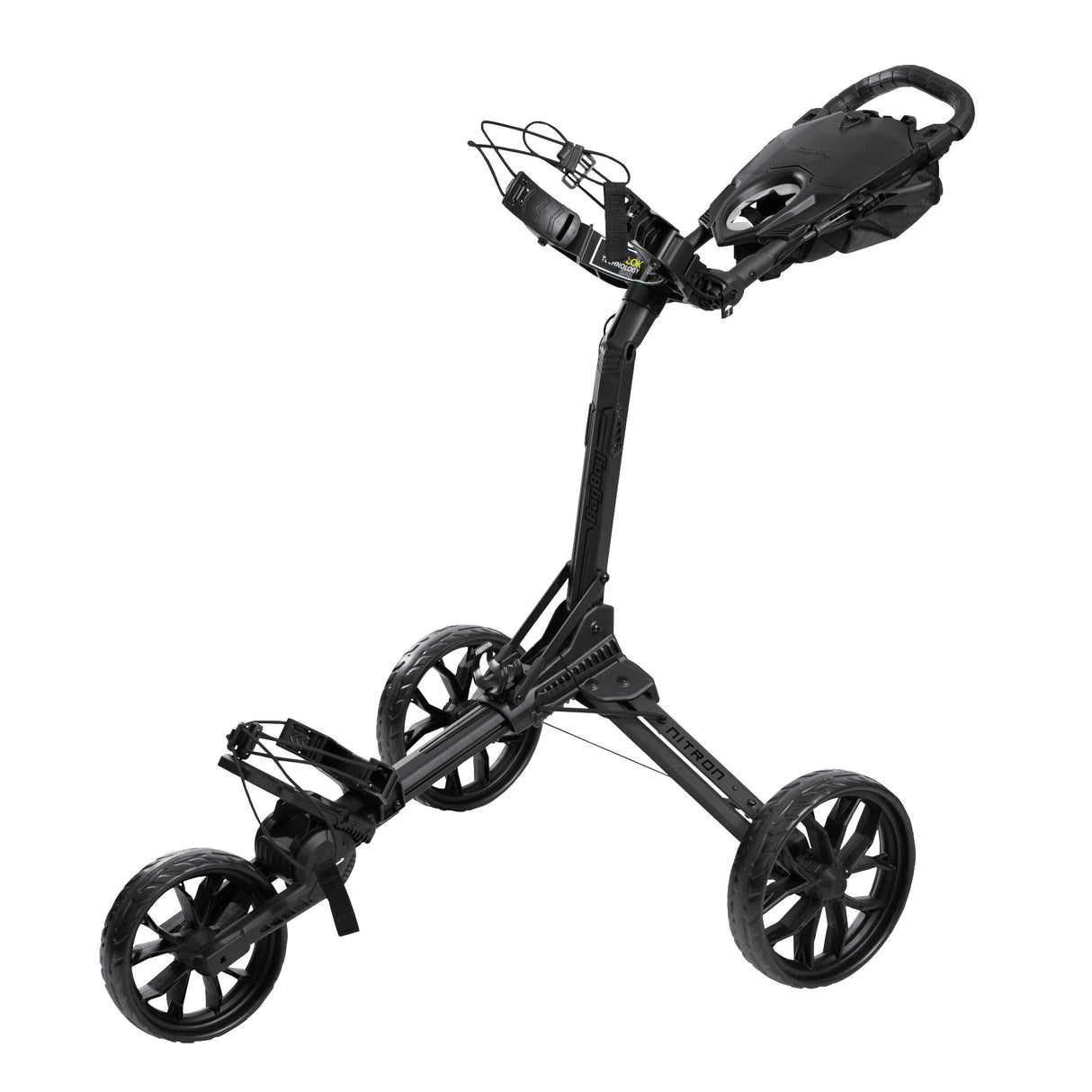 Bag Boy NITRON Auto - Open 3 - Rad Golftrolley, Schwarz - Golflaedchen.de