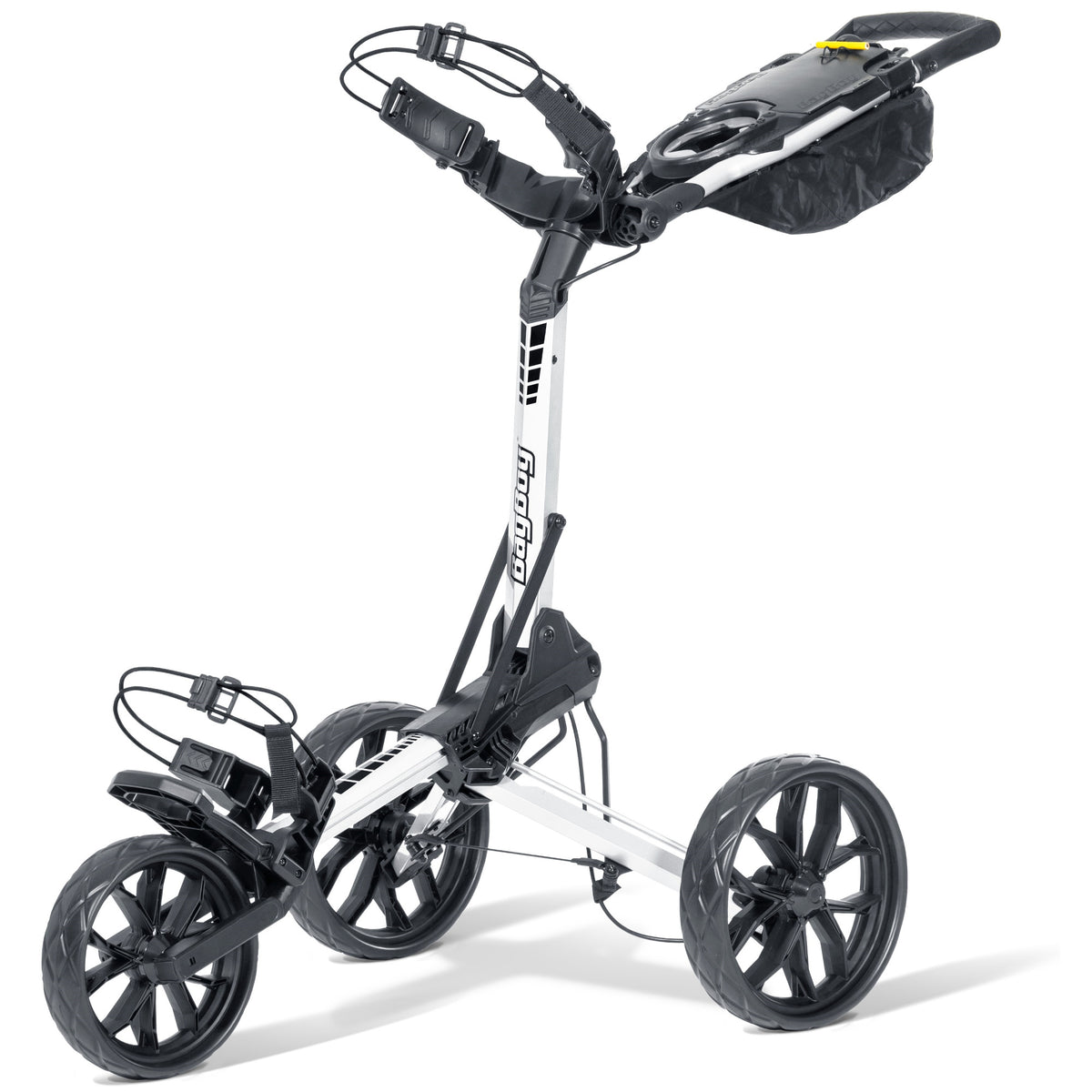 Bag Boy Slimfold 3 - Rad Golftrolley, Weiß / Schwarz - Golflaedchen.de