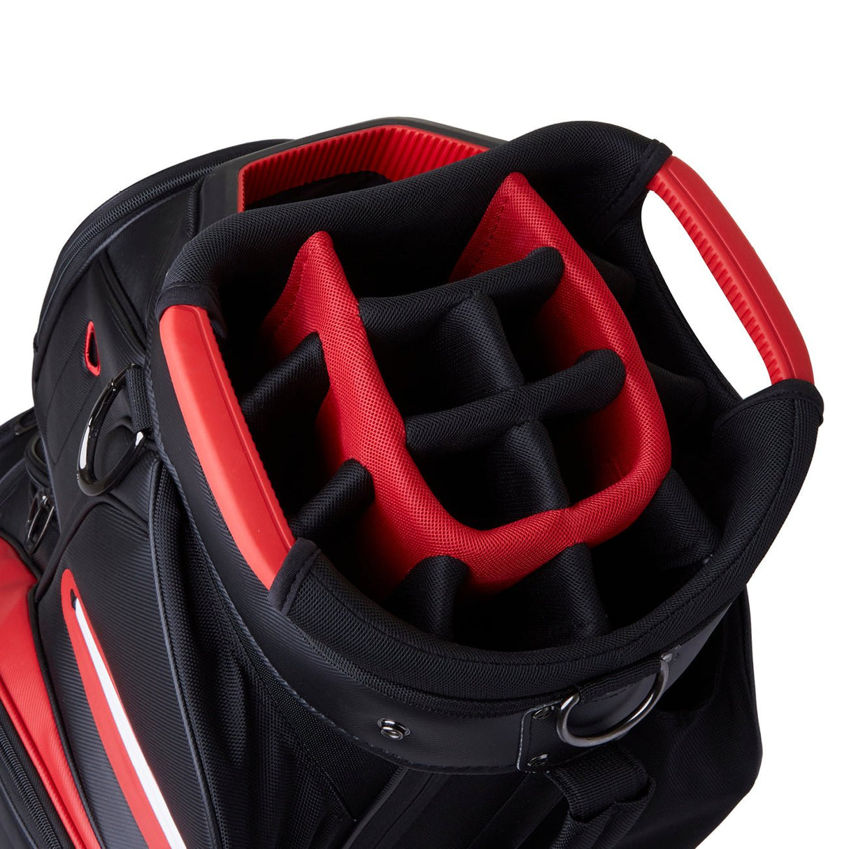 Taylor Made 2025 Deluxe Cartbag, Schwarz / Rot - Golflaedchen.de