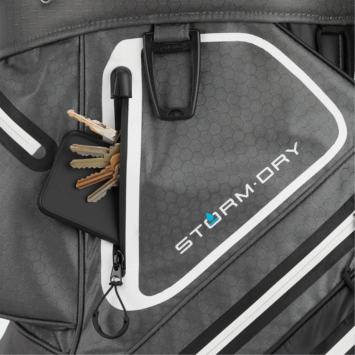 Taylor Made Storm Dry Waterproof Cartbag, Grau / Schwarz / Weiß - Golflaedchen.de