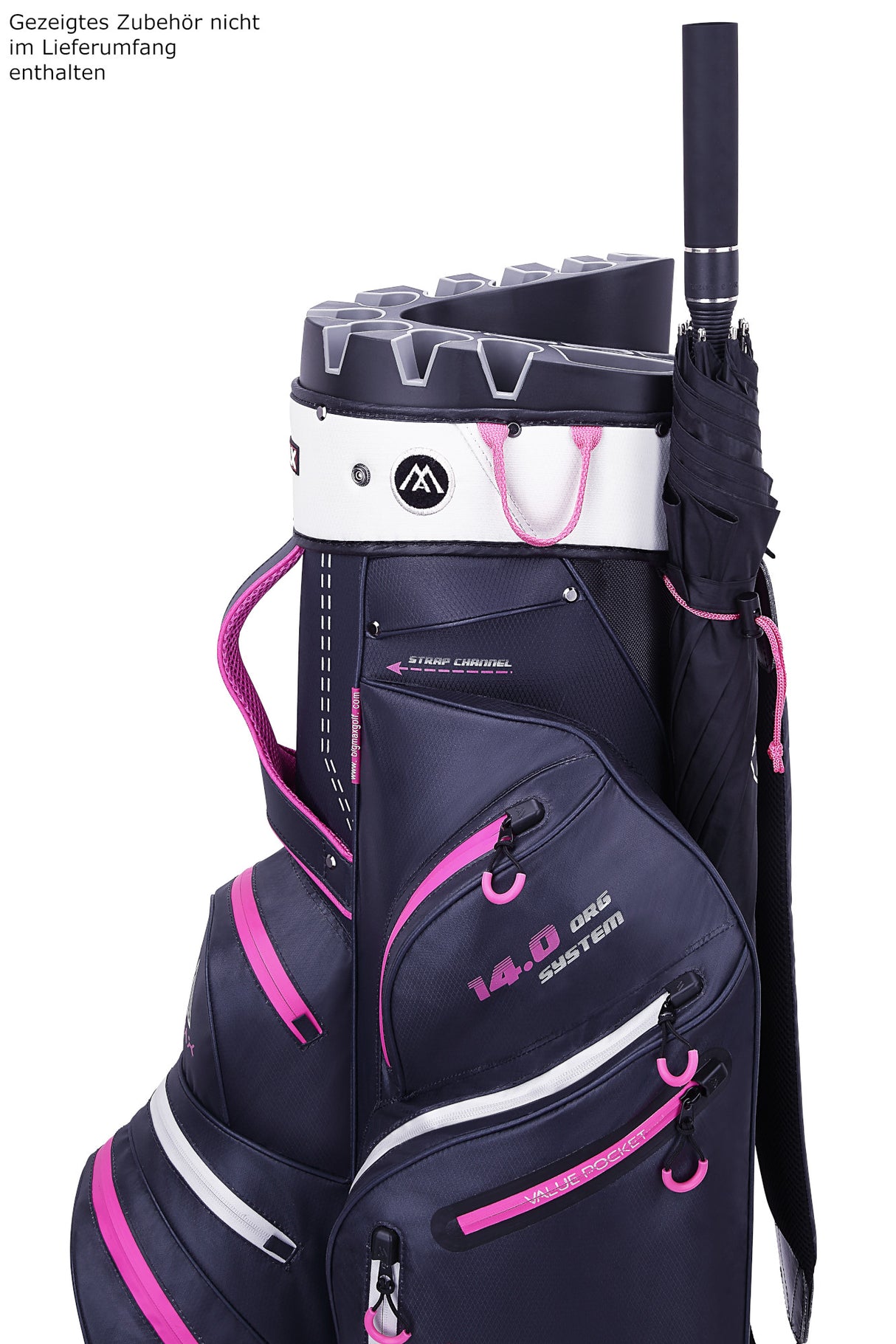 Big Max Dri Lite Silencio 2 Damen Cartbag, Blau / Silber / Fuchsia - Golflaedchen.de