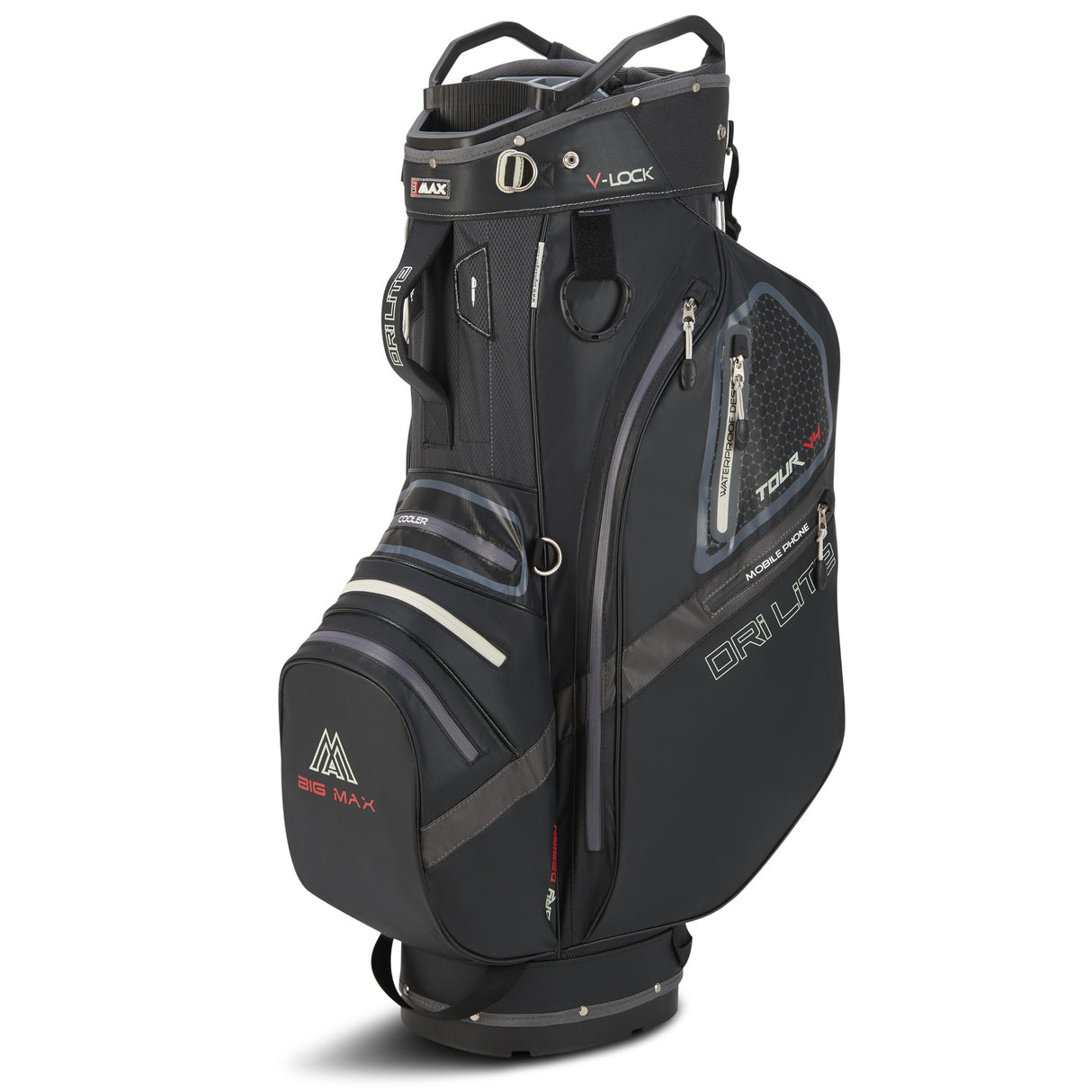 Big Max Dri Lite V - 4 Waterproof Cartbag, Schwarz - Golflaedchen.de