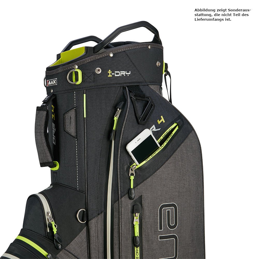 Big Max Aqua Tour 4 Waterproof Cartbag, Schwarz / Grau / Grün - Golflaedchen.de