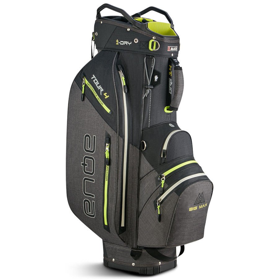 Big Max Aqua Tour 4 Waterproof Cartbag, Schwarz / Grau / Grün - Golflaedchen.de