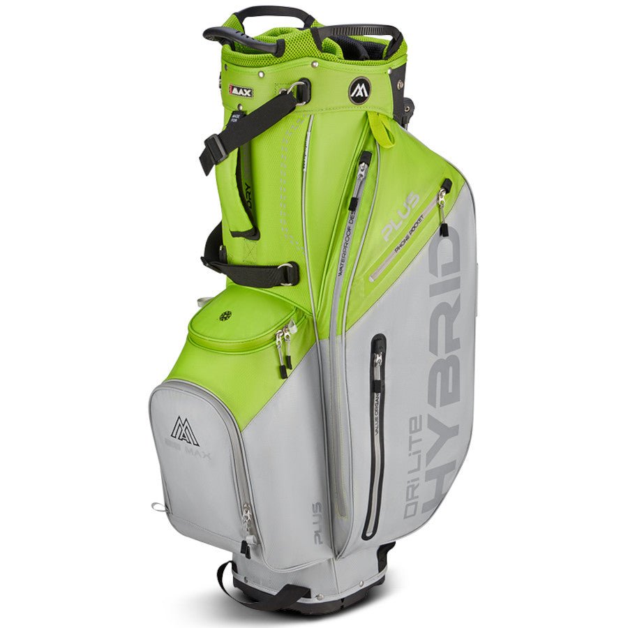 Big Max Dri Lite Hybrid Plus Waterproof Standbag, Grün / Silbergrau - Golflaedchen.de
