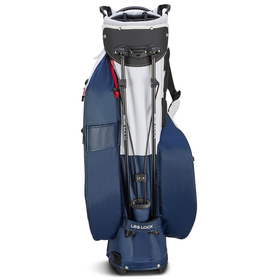 Big Max Dri Lite Hybrid Plus Waterproof Standbag, Weiß / Navy / Rot - Golflaedchen.de