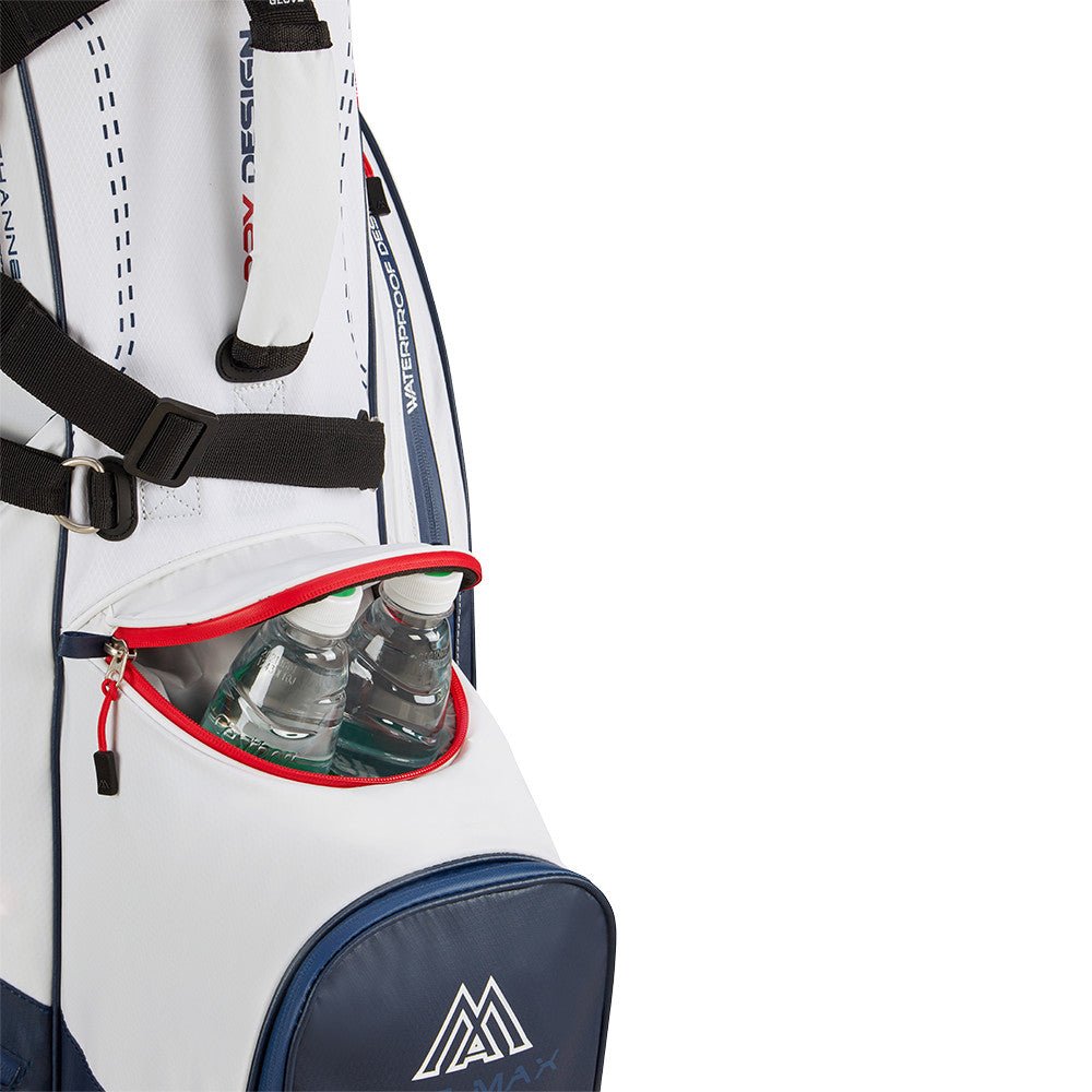 Big Max Dri Lite Hybrid Plus Waterproof Standbag, Weiß / Navy / Rot - Golflaedchen.de