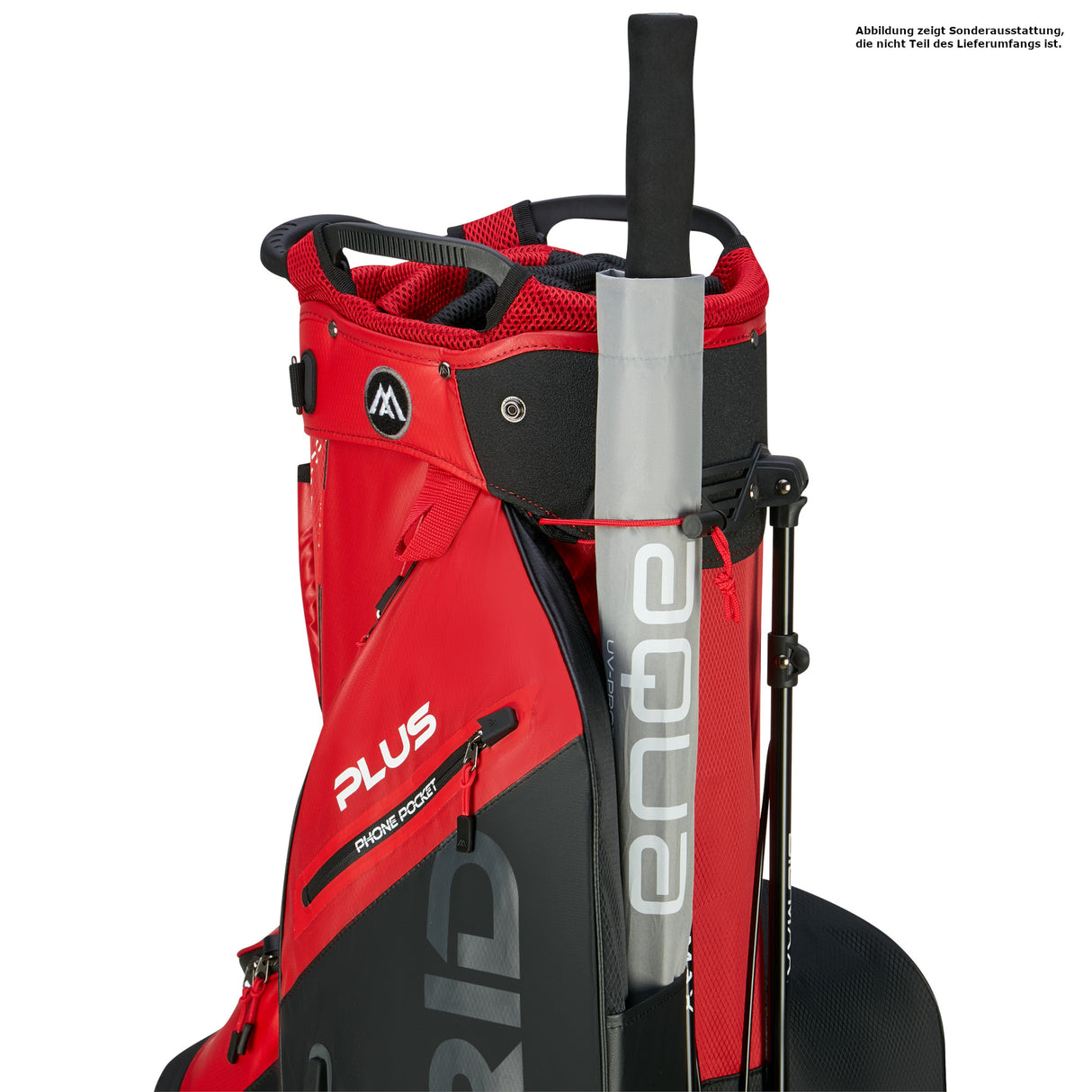 Big Max Dri Lite Hybrid Plus Waterproof Standbag, Rot / Schwarz - Golflaedchen.de