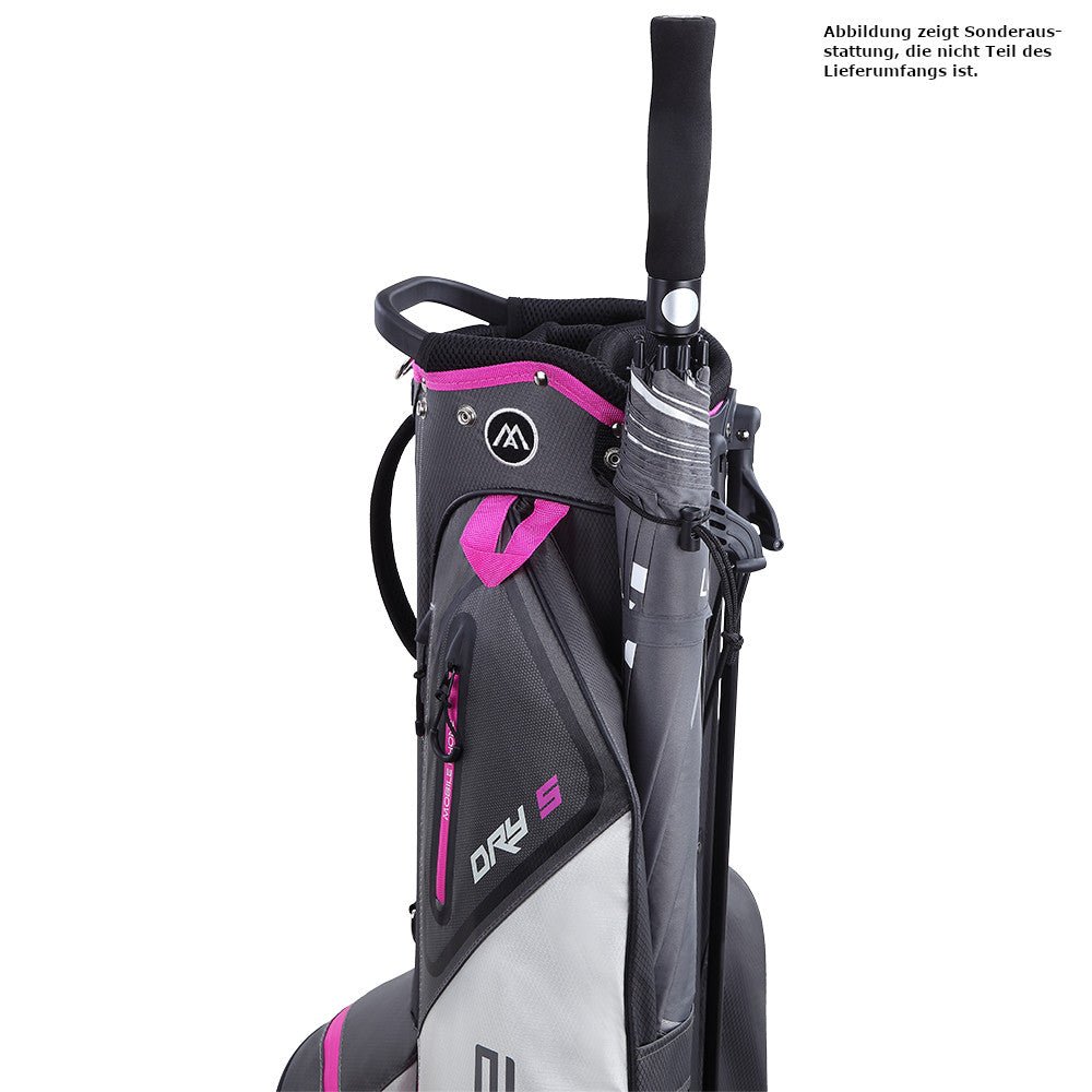 Big Max Dri Lite Seven G Waterproof Damen Standbag, Grau / Fuchsia / Offwhite - Golflaedchen.de