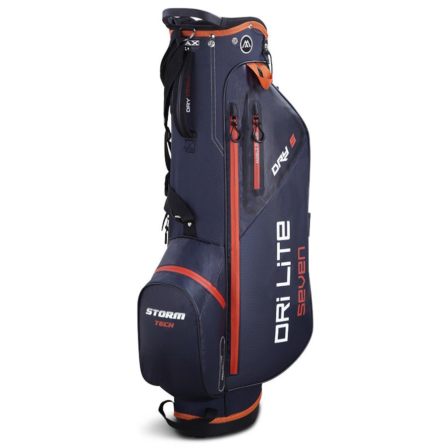Big Max Dri Lite Seven G Waterproof Standbag, Dunkelblau / Braun - Golflaedchen.de