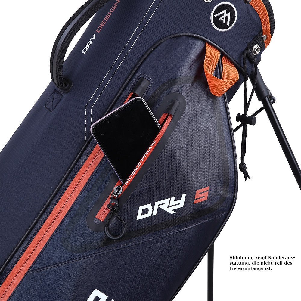 Big Max Dri Lite Seven G Waterproof Standbag, Dunkelblau / Braun - Golflaedchen.de