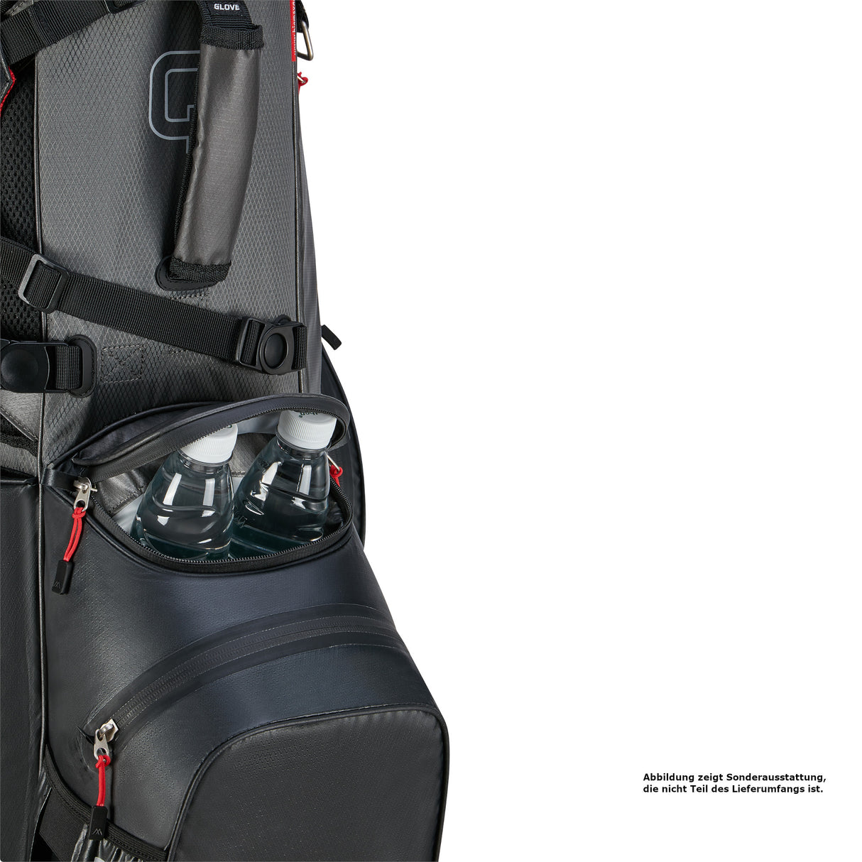 Big Max Aqua Hybrid 4 Waterproof Standbag, Black / Charcoal / Red - Golflaedchen.de