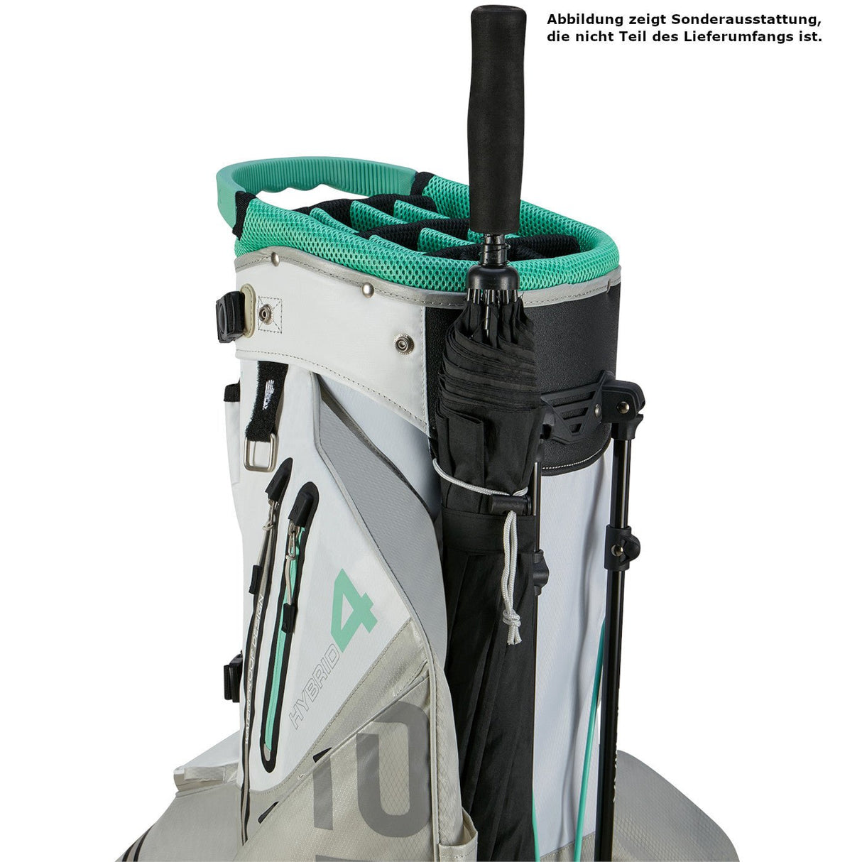 Big Max Aqua Hybrid 4 Waterproof Standbag, White / Grey / Mint - Golflaedchen.de