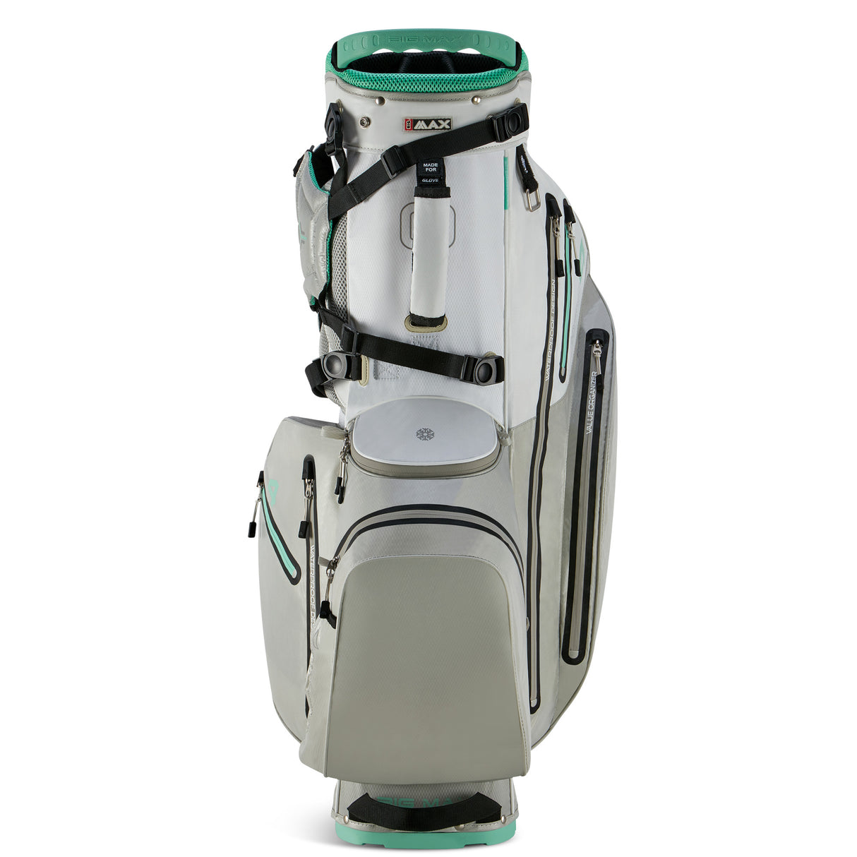 Big Max Aqua Hybrid 4 Waterproof Standbag, White / Grey / Mint - Golflaedchen.de