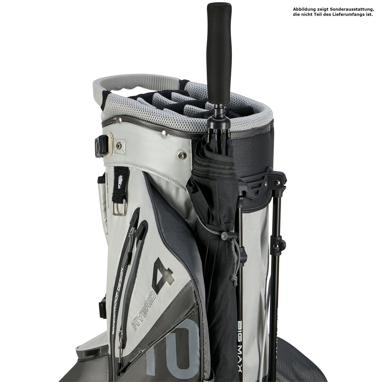 Big Max Aqua Hybrid 4 Waterproof Standbag, Grey / Silver - Golflaedchen.de