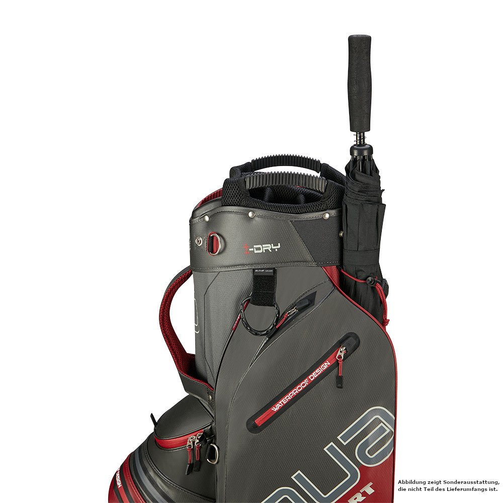 Big Max 2026 Aqua Sport 4 Waterproof Cartbag, Dunkelgrau / Merlot - Golflaedchen.de
