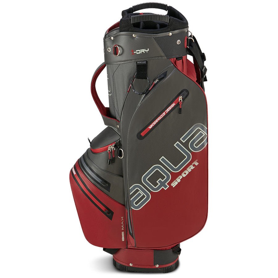 Big Max 2026 Aqua Sport 4 Waterproof Cartbag, Dunkelgrau / Merlot - Golflaedchen.de