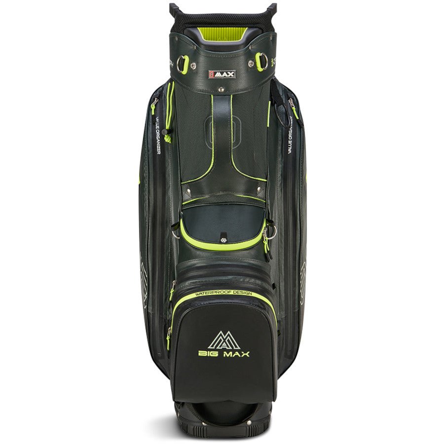 Big Max 2026 Aqua Sport 4 Waterproof Cartbag, Dunkelgrün / Schwarz / Lime - Golflaedchen.de