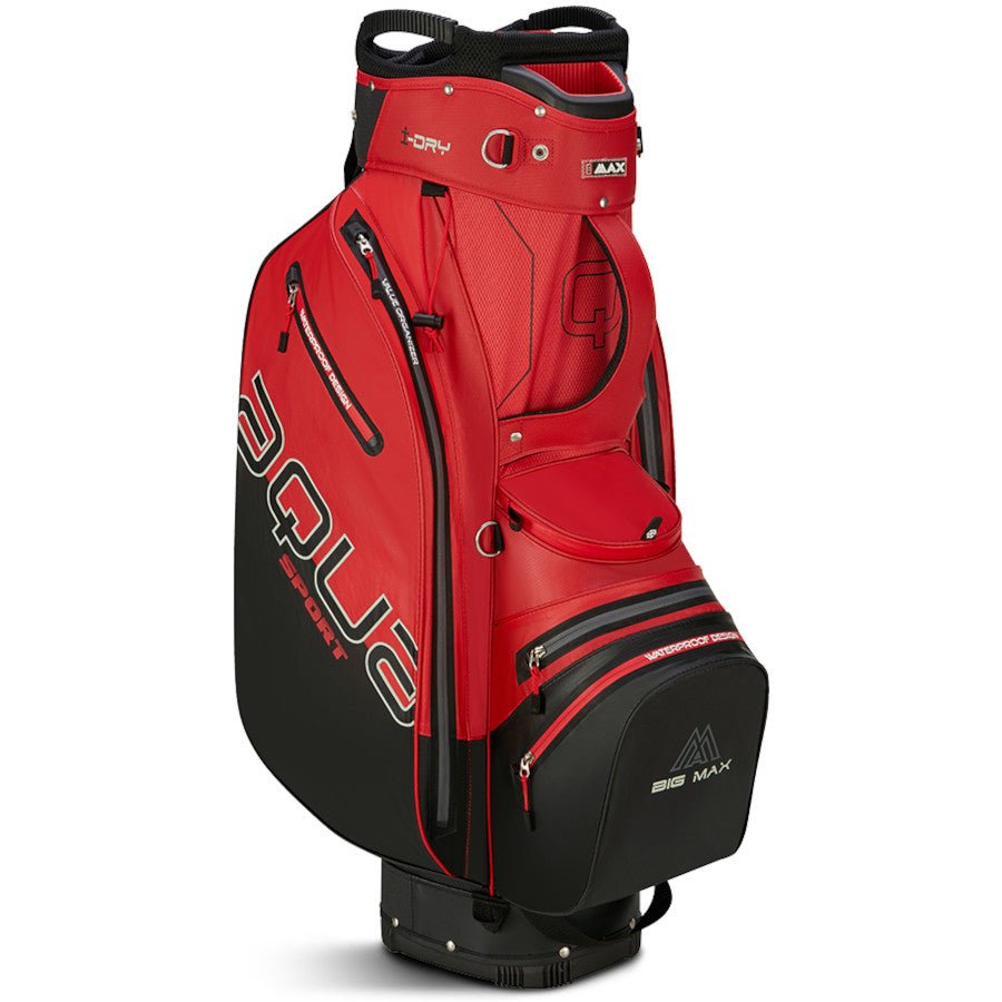 Big Max 2026 Aqua Sport 4 Waterproof Cartbag, Rot / Schwarz - Golflaedchen.de