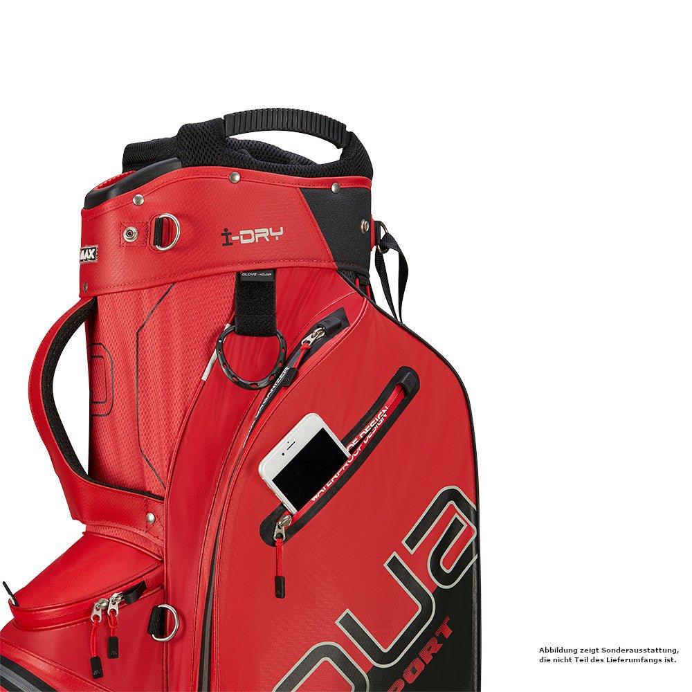 Big Max 2026 Aqua Sport 4 Waterproof Cartbag, Rot / Schwarz - Golflaedchen.de