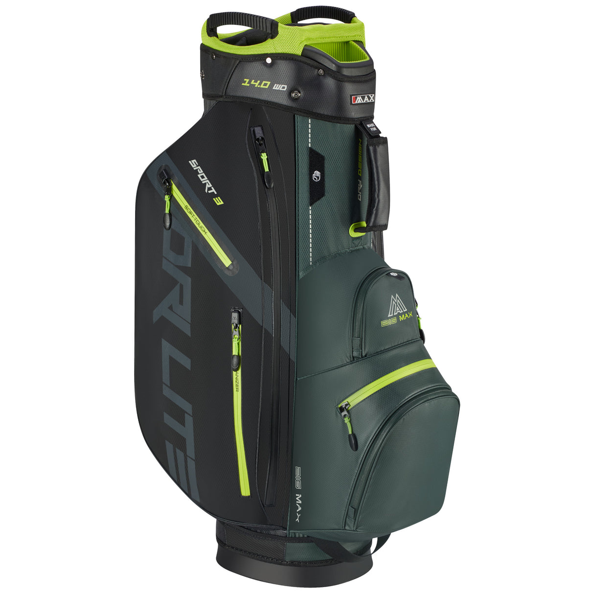 Big Max Dri Lite Sport 3 Waterproof Cartbag, Grün / Schwarz - Golflaedchen.de