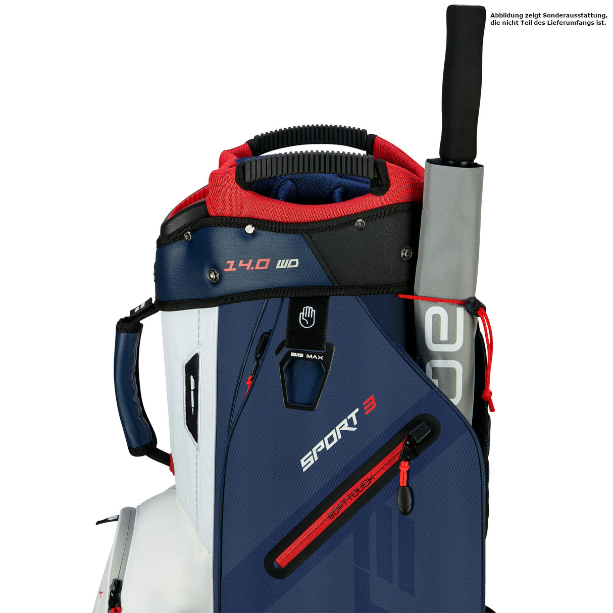 Big Max Dri Lite Sport 3 Waterproof Cartbag, Navy / Weiß / Rot - Golflaedchen.de