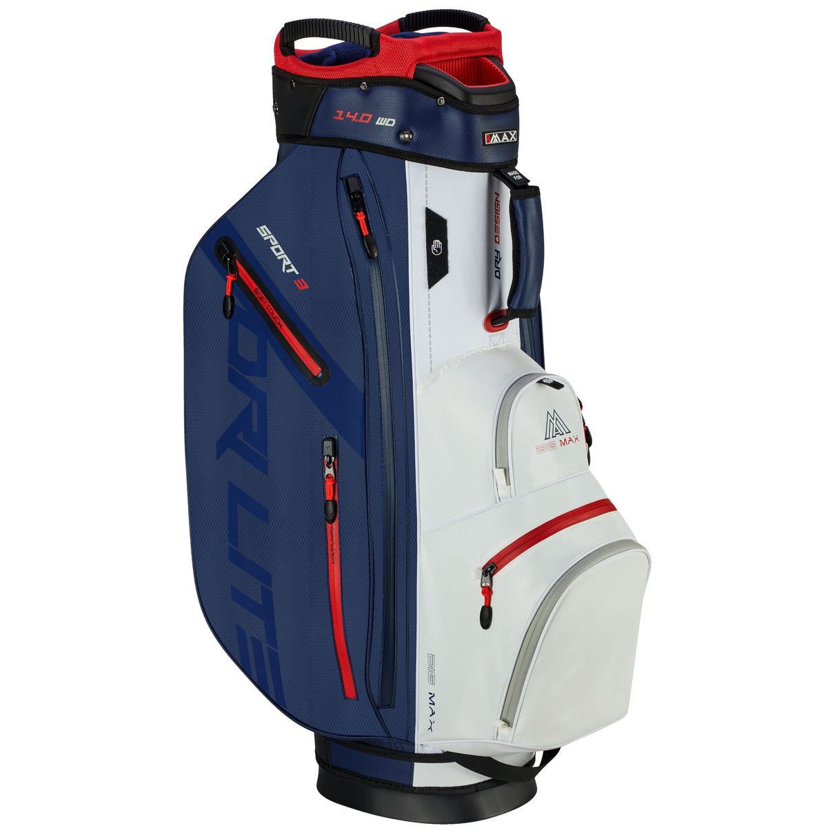 Big Max Dri Lite Sport 3 Waterproof Cartbag, Navy / Weiß / Rot - Golflaedchen.de