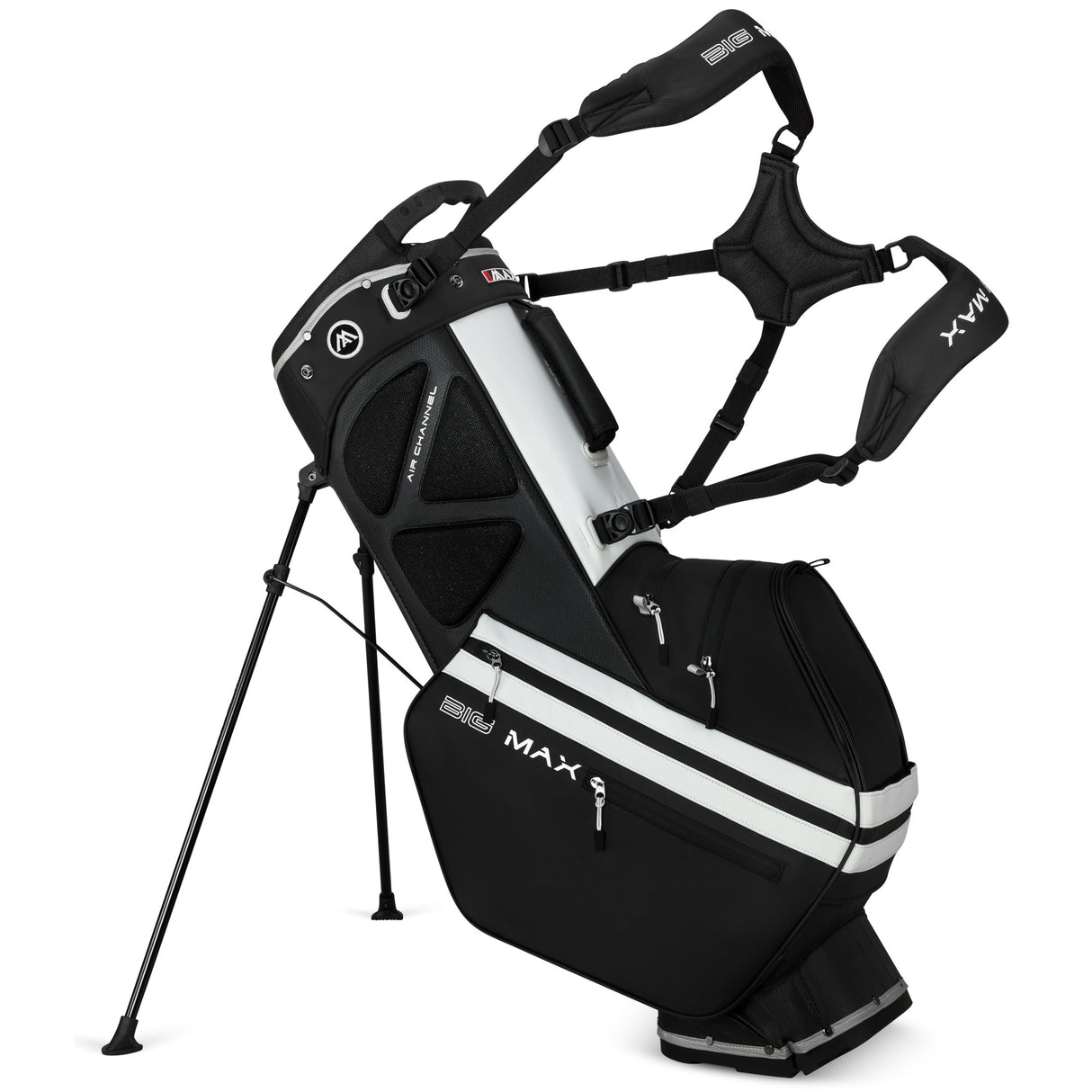 Big Max Dri Lite Hybrid Tour 2 Waterproof Standbag, Schwarz / Offwhite - Golflaedchen.de