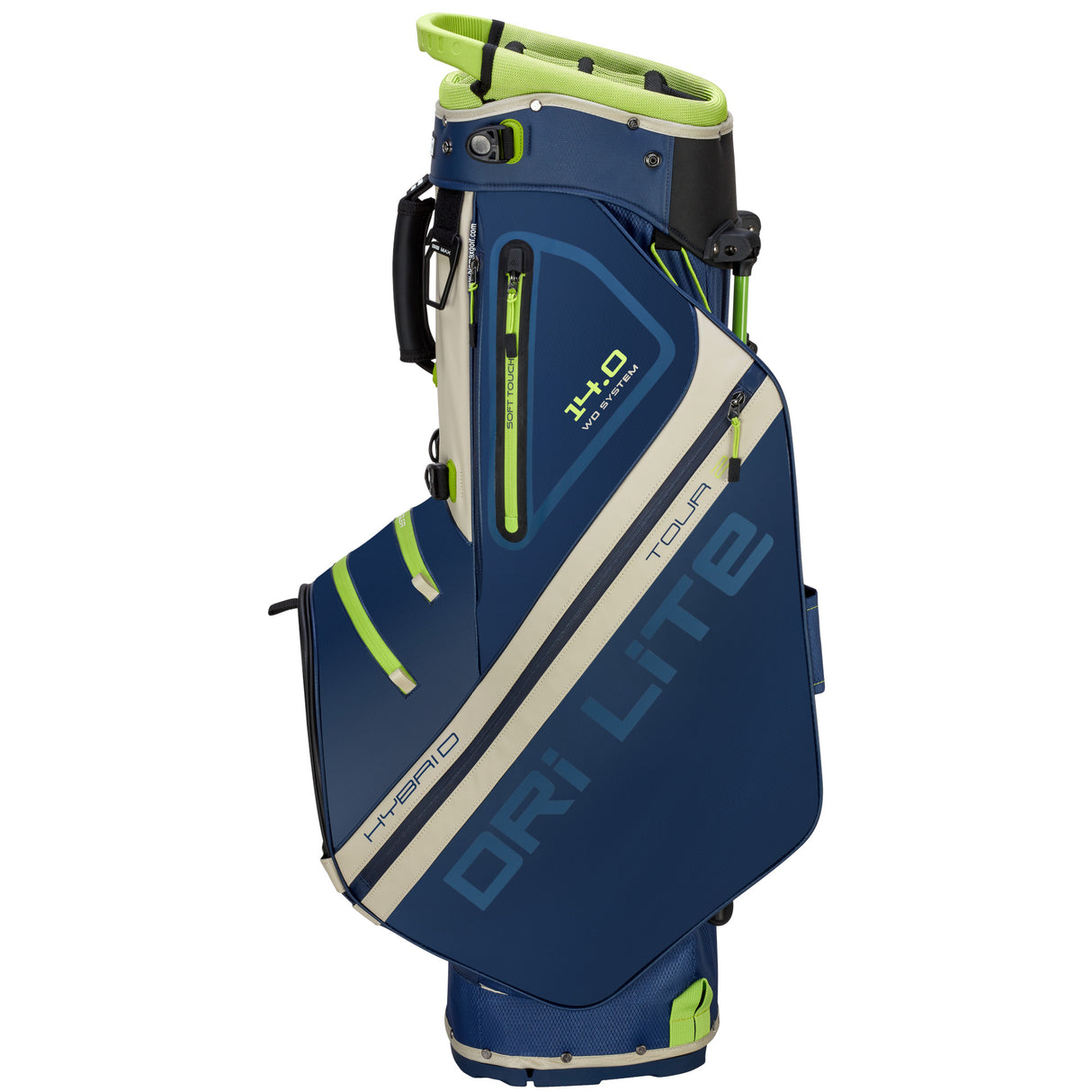 Big Max Dri Lite Hybrid Tour 2 Waterproof Standbag, Navy / Grün - Golflaedchen.de