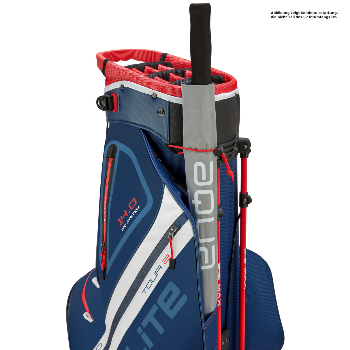 Big Max Dri Lite Hybrid Tour 2 Waterproof Standbag, Blau / Rot / Weiß - Golflaedchen.de