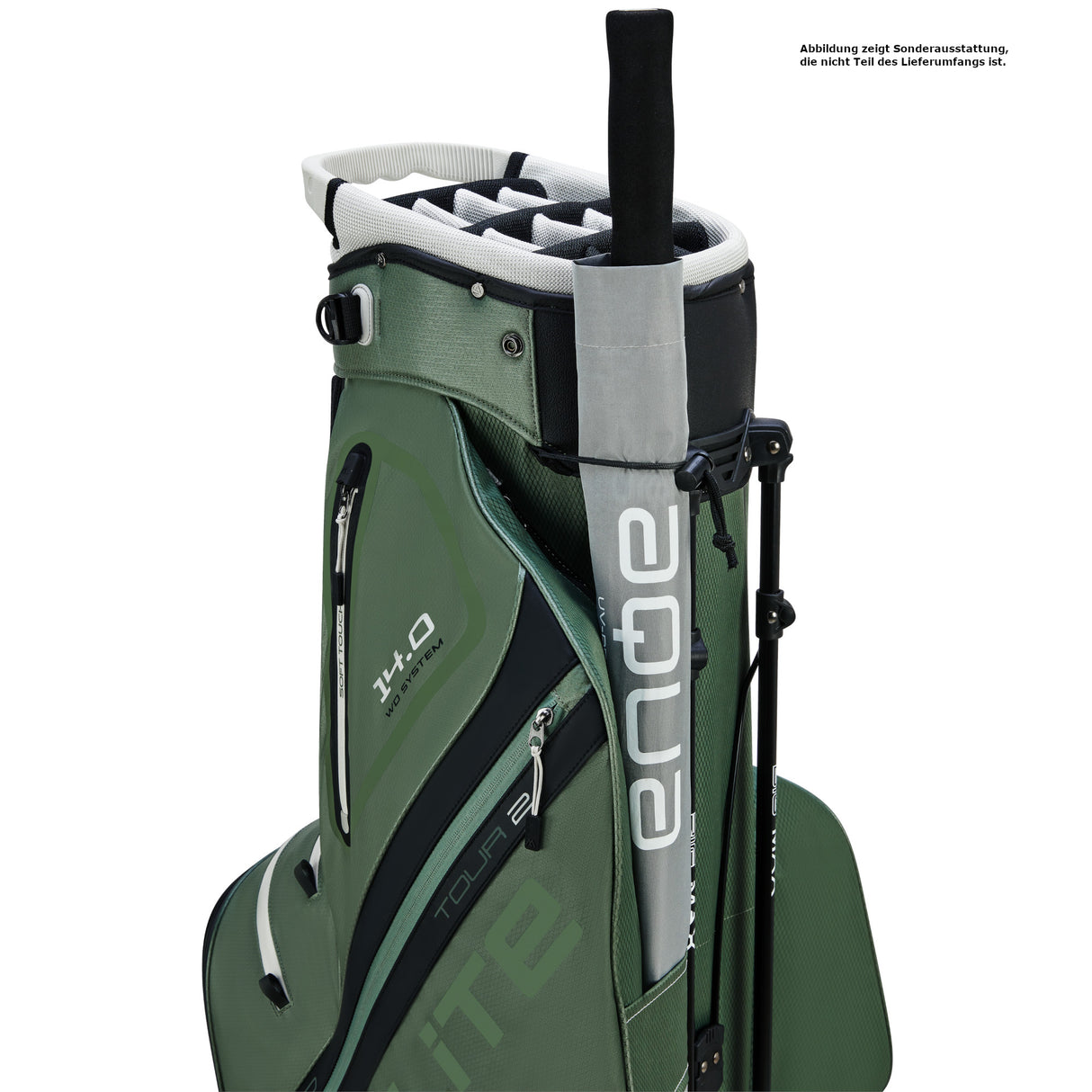 Big Max Dri Lite Hybrid Tour 2 Waterproof Standbag, Grün / Schwarz - Golflaedchen.de