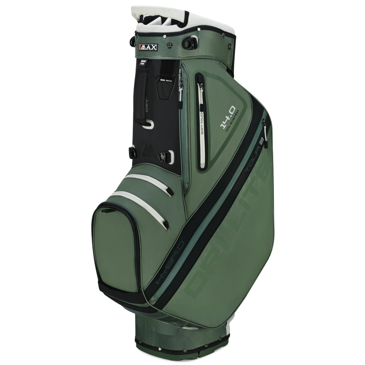 Big Max Dri Lite Hybrid Tour 2 Waterproof Standbag, Grün / Schwarz - Golflaedchen.de
