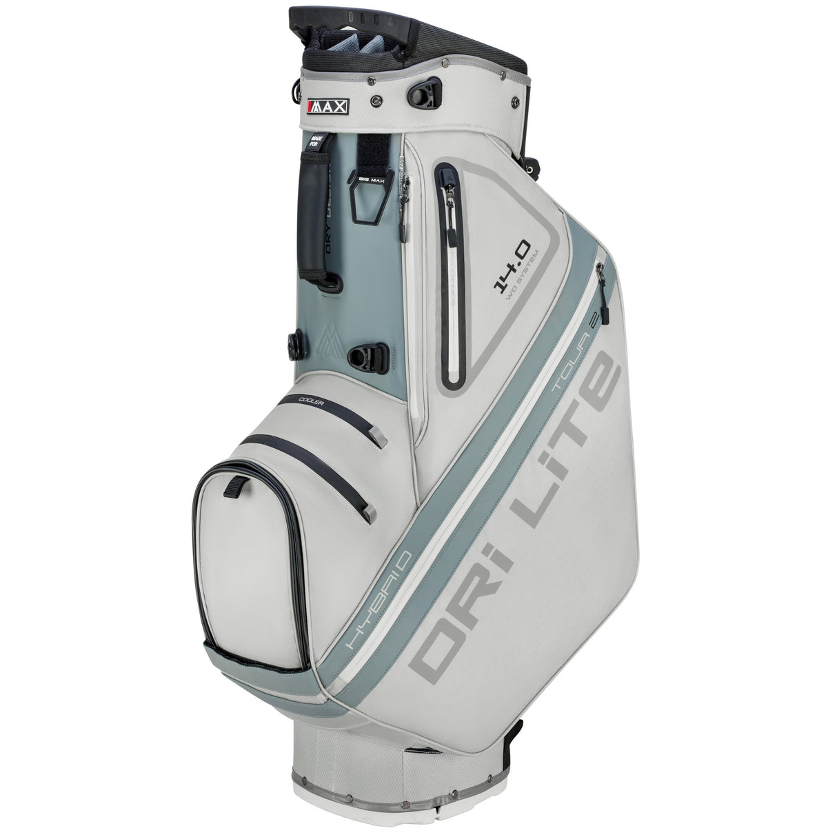 Big Max Dri Lite Hybrid Tour 2 Waterproof Standbag, Silbergrau - Golflaedchen.de